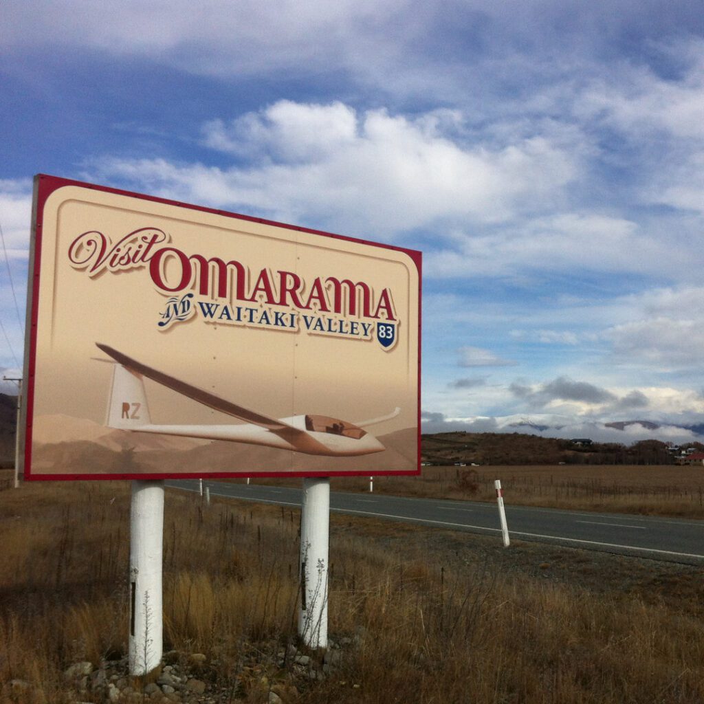 Waitaki Development Visit Oamaru tourism highway road signage
