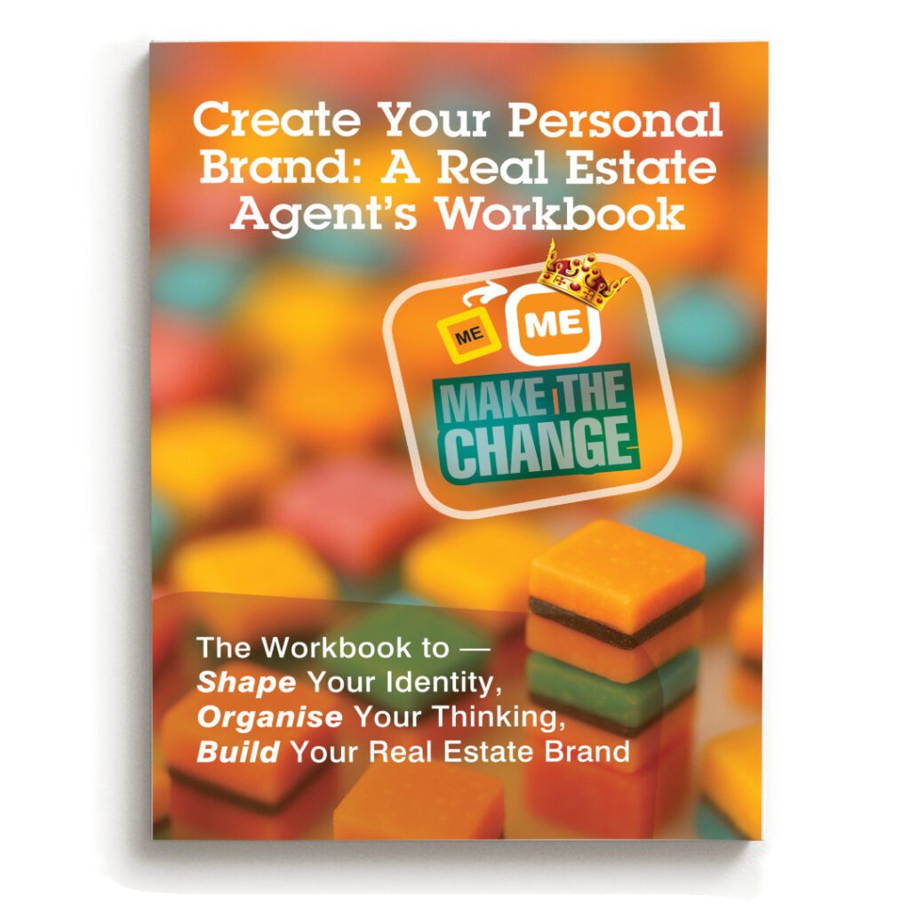 Create Your Personal Brand Real Estate Agent's Workbook cover - complete Real estate personal branding workbook agent guide and strategy available for purchase spiral-bound or Amazon KDP
