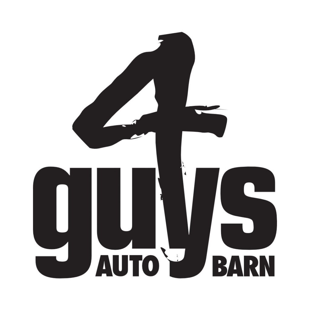 Business logo for motor vehicle dealer 4 Guys Autobarn. A Hamilton, NZ based automotive sales business.
