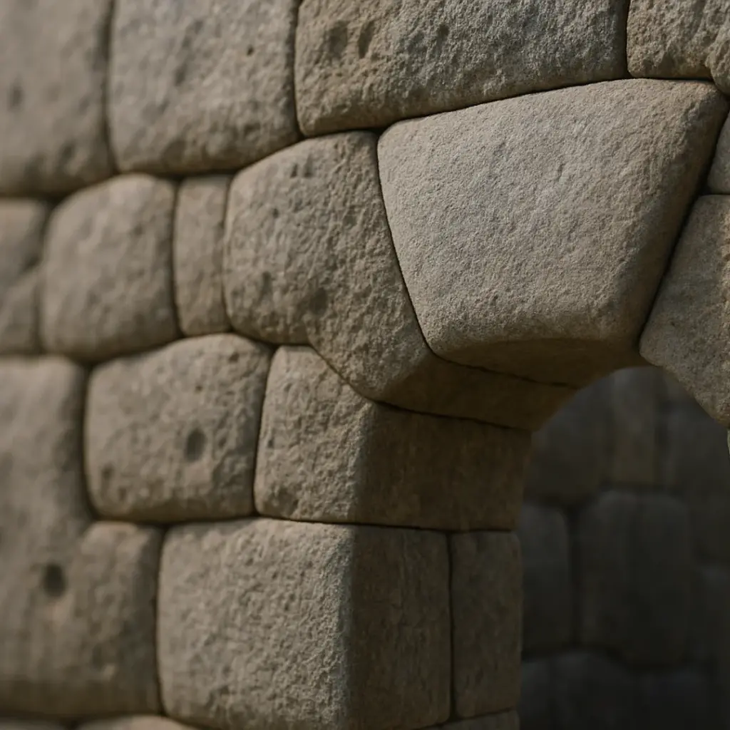 This image depicts an ancient megalithic stone archway, crafted in the style of ancient stone builders. The massive granite keystone serves as a metaphor for branding strategy, with its strategic and central position symbolising a business’s financial success.